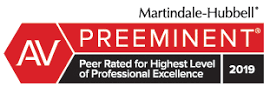 Martindale-Hubbell AV Preeminent Peer Rated For Highest Level of Professional Excellence 2019
